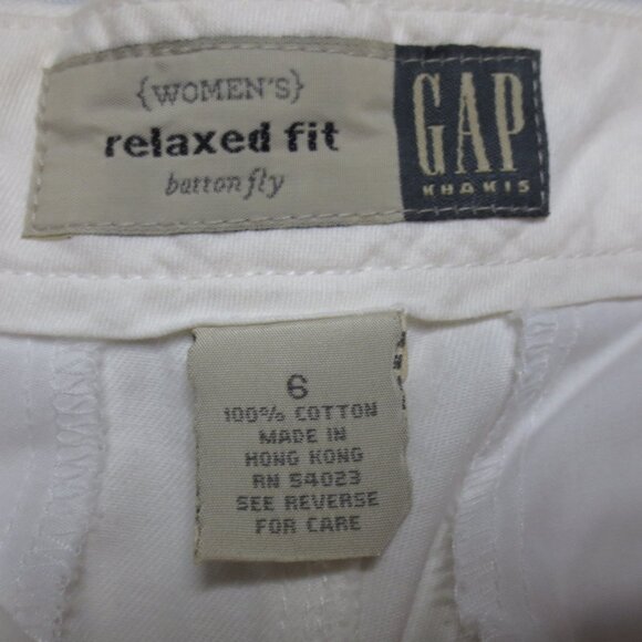 NWT GAP womens SHORTS white BUTTON-FLY relaxed fit HIGH WAIST denim SIZE 6 - Picture 3 of 10